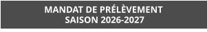 MANDAT DE PRÉLÈVEMENT  SAISON 2026-2027